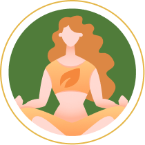 Illustration of a person practicing yoga